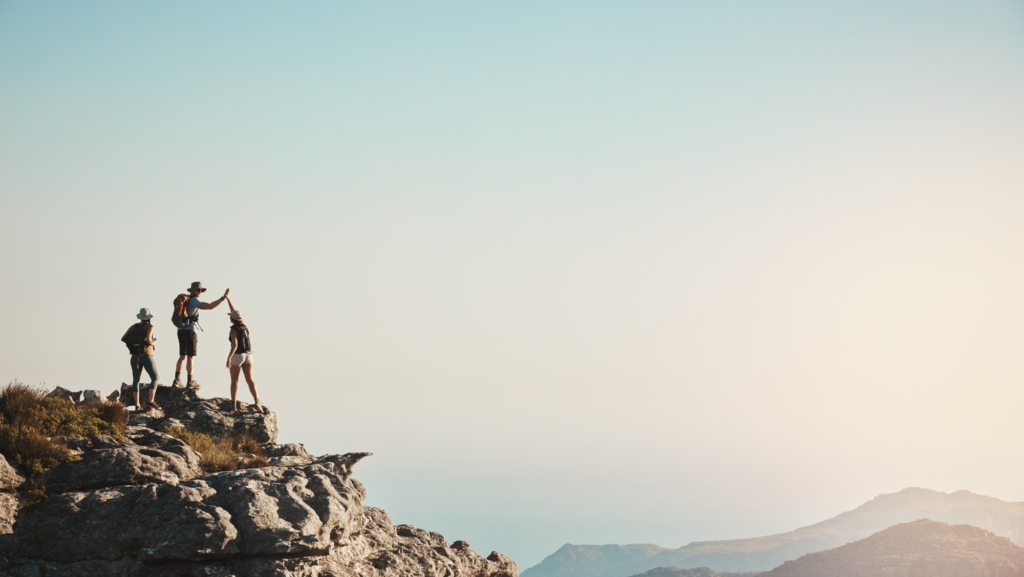 People enjoying various aspects of life, symbolizing purposeful living.